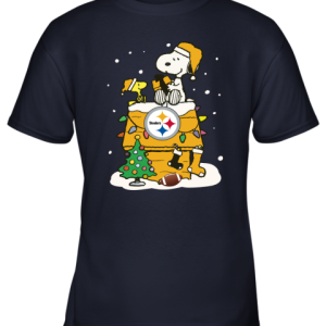 A Happy Christmas With Pitburg Steelers Snoopy Youth T Shirt 10