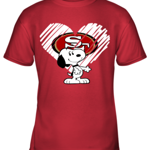 A Happy Christmas With San Francisco 49ers Snoopy Youth T Shirt 5