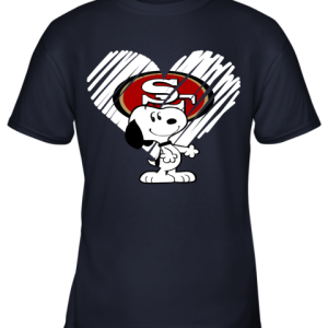 A Happy Christmas With San Francisco 49ers Snoopy Youth T Shirt 7