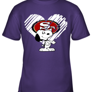 A Happy Christmas With San Francisco 49ers Snoopy Youth T Shirt 8