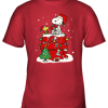 A Happy Christmas With Tampabay Buccaneers Snoopy Shirts Youth T-Shirt –