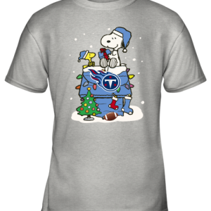 A Happy Christmas With Tennessee Titans Snoopy Youth T-Shirt - 2 A Happy Christmas With Tennessee Titans Snoopy Youth T Shirt 7