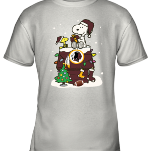 A Happy Christmas With Washington Redskins Snoopy Youth T Shirt 8