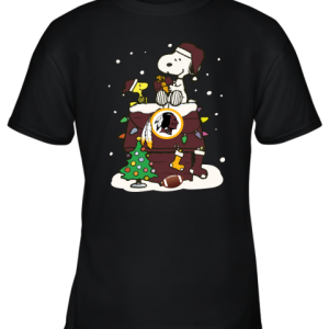 A Happy Christmas With Washington Redskins Snoopy Youth T Shirt 9
