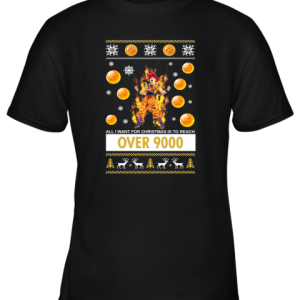 All I Want For Christmas Is To Reach Over 9000 Sweater Youth T-Shirt –