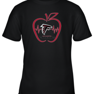 Apple Heartbeat Teacher Symbol Atlanta Falcons Youth T Shirt 1