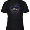 Apple Heartbeat Teacher Symbol Baltimore Ravens Youth T-Shirt –