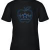 Apple Heartbeat Teacher Symbol Dallas Cowboys Youth T-Shirt –