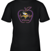 Apple Heartbeat Teacher Symbol Minnesota Vikings Youth T-Shirt –