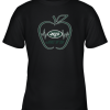 Apple Heartbeat Teacher Symbol New York Jets Youth T-Shirt –