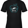 Apple Heartbeat Teacher Symbol Philadelphia Eagles Youth T-Shirt –
