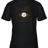 Apple Heartbeat Teacher Symbol Pittsburg Steelers Youth T-Shirt –
