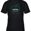Apple Heartbeat Teacher Symbol Seattle Seahawks Youth T-Shirt –