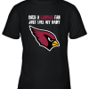 Arizona Cardinals Born A Cardinals Fan Just Like My Daddy Shirts Youth T-Shirt –