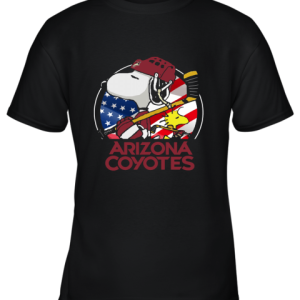 Arizona Coyotes Ice Hockey Snoopy And Woodstock NHL Youth T-Shirt –