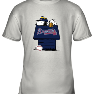 Atlanta Braves Snoopy And Woodstock Resting Together MLB Youth T-Shirt –