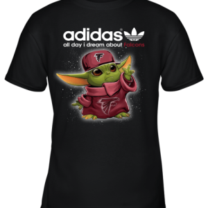 Baby Yoda Adidas All Day I Dream About Atlanta Falcons Youth T-Shirt –