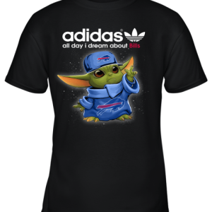 Baby Yoda Adidas All Day I Dream About Buffalo Bills Youth T-Shirt –