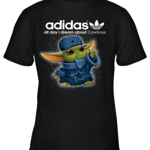 Baby Yoda Adidas All Day I Dream About Dallas Cowboys Youth T-Shirt –