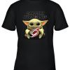 Baby Yoda Hugs The Carolina Hurricanes Ice Hockey Youth T-Shirt –