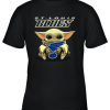 Baby Yoda Hugs The St. Louis Blues Ice Hockey Youth T-Shirt –