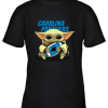 Baby Yoda Loves The Carolina Panthers Star Wars NFL Youth T-Shirt –