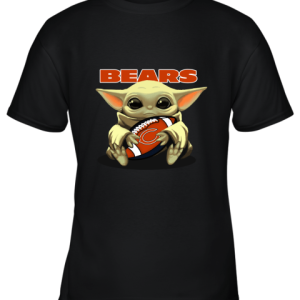 Baby Yoda Loves The Chicago Bears Star Wars NFL Youth T-Shirt –