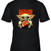 Baby Yoda Loves The Cleveland Browns Star Wars NFL Youth T-Shirt –