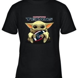 Baby Yoda Loves The Houston Texans Star Wars NFL Youth T-Shirt –