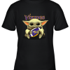 Baby Yoda Loves The Minnesota Vikings Star Wars NFL Youth T-Shirt –