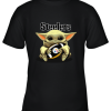 Baby Yoda Loves The Pittsbrugh Steelers Star Wars NFL Youth T-Shirt –