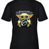 Baby Yoda Loves The Seattle Seahawks Star Wars NFL Youth T-Shirt –