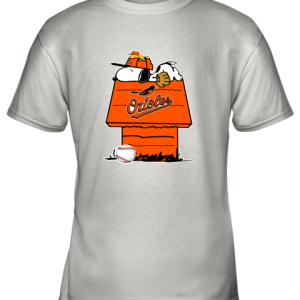 Baltimore Orioles Snoopy And Woodstock Resting Together MLB Youth T-Shirt –