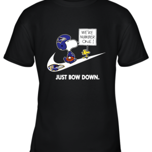 Baltimore Ravens Are Number One – Just Bow Down Snoopy Youth T-Shirt –