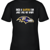 Baltimore Ravens Born A Ravens Fan Just Like My Daddy Youth T-Shirt –