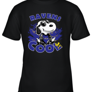 Baltimore Ravens Snoopy Joe Cool We’re Awesome Youth T-Shirt –