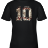 Baseball Jersey Number 10 Vintage Distressed Youth T-Shirt –