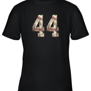 Baseball Jersey Number 44 t shirt Distressed Ball Youth T Shirt 2