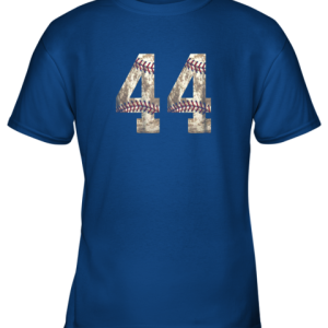 Baseball Jersey Number 44 t shirt Distressed Ball Youth T Shirt 5
