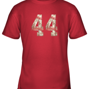 Baseball Jersey Number 44 t shirt Distressed Ball Youth T Shirt 7