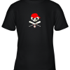 Baseball Jolly Roger Pirate Shirt Funny Skull Youth T-Shirt –