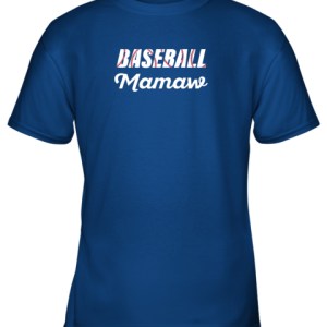 Baseball Mamaw Grandparent Supporter Youth T Shirt 5