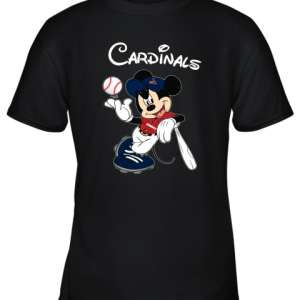 Baseball Mickey Team Cardinals Youth T-Shirt –
