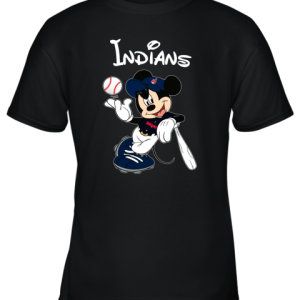 Baseball Mickey Team Cleveland Indians Youth T-Shirt –