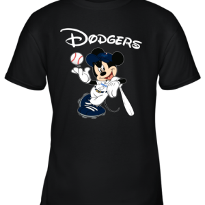 Baseball Mickey Team Los Angeles Dodgers Youth T-Shirt –