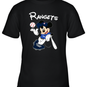 Baseball Mickey Team Texas Rangers Youth T-Shirt –