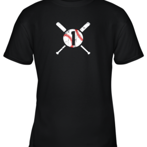 Baseball Number 1 One Shirt Distressed Softball Apparel Youth T Shirt 2