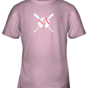 Baseball Number 1 One Shirt Distressed Softball Apparel Youth T Shirt 6