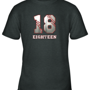 Baseball Number Player No 18 Jersey Youth T-Shirt - 3 Baseball Number Player No 18 Jersey Youth T Shirt 4