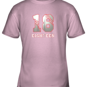 Baseball Number Player No 18 Jersey Youth T-Shirt - 5 Baseball Number Player No 18 Jersey Youth T Shirt 6